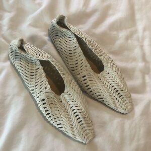 Stella McCartney Elegant Cream Woven Women's Shoes EUC 0617